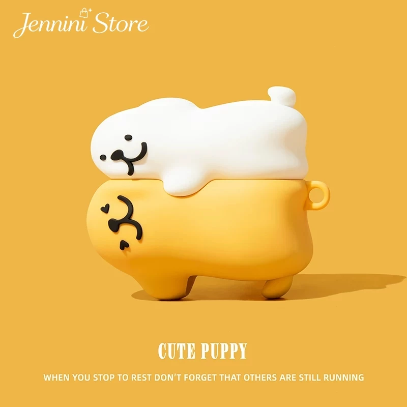 ส่งจากไทย พร้อมส่ง🚚 3/4/1/2/Pro/Pro2 airpods 4 เคส 4/3 เคส 3/4 เคส 4/3Pro Pro2 Pro3 (เคสป้องกัน AirPods4) สไตล์สุนัขน่ารัก AirPods4 (2024) เคสป้องกัน 1/2/3/Pro/Pro2 วัสดุซิลิโคนอ่อนนุ่มพร้อมหัวเข็มขัด