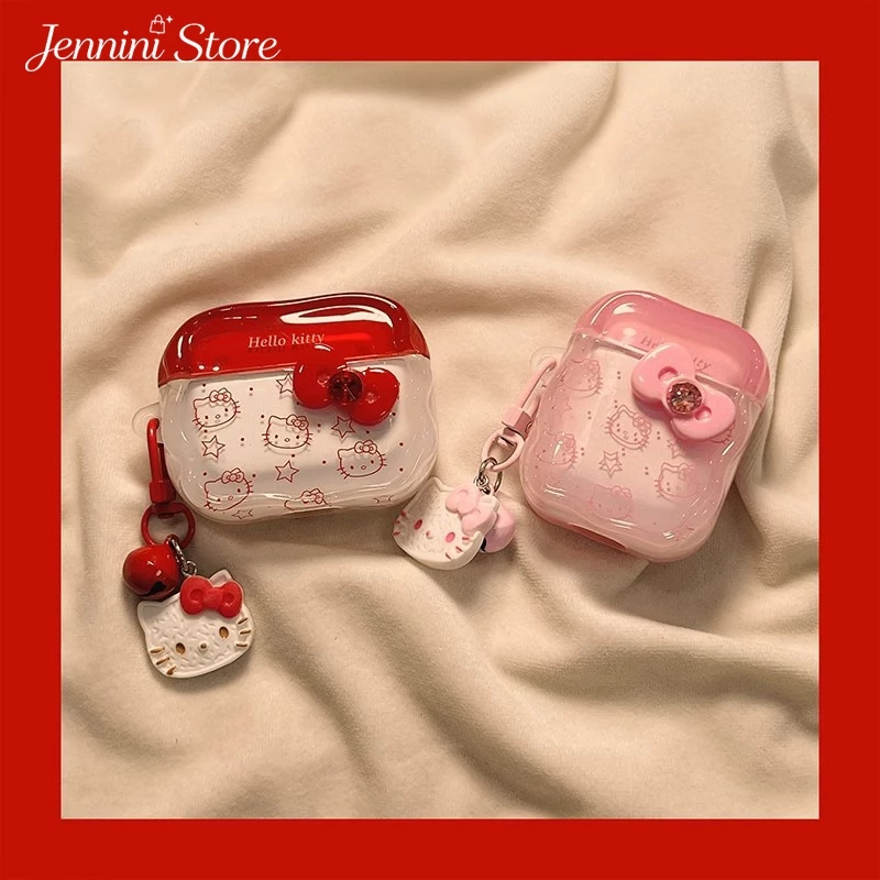 ส่งจากไทย🚚เคส 4/3 เคส 3/4 เคส 3/4/1/2/Pro/Pro2 airpods 4/3Pro Pro2 Pro3 airpods 4 น่ารัก Hello Kitty 4/3/2/1 AirPodsPro2 เคสหูฟังซิลิโคนเคสป้องกันการตกกระแทก