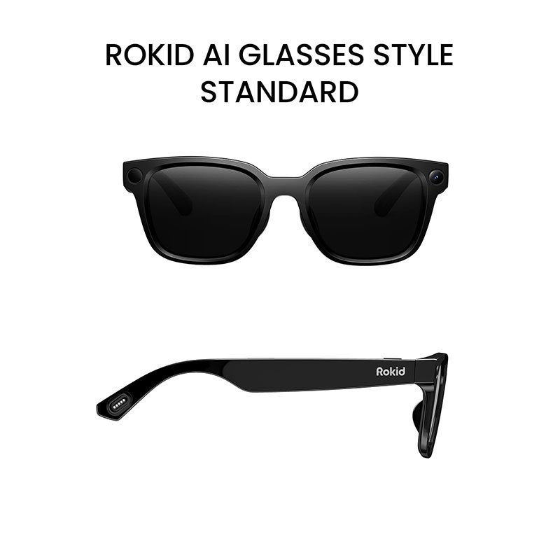 Rokid AI Glasses Style แว่นตาอัจฉริยะพร้อม ChatGPT & Gemini, การแปลแบบเรียลไทม์, กล้อง 12MP, เสียงเป