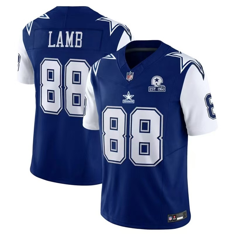 NFL Jersey เสื้อรักบี้ Dallas Cowboys Dallas Cowboys 88 #Lamb 4 #PRESCOTT