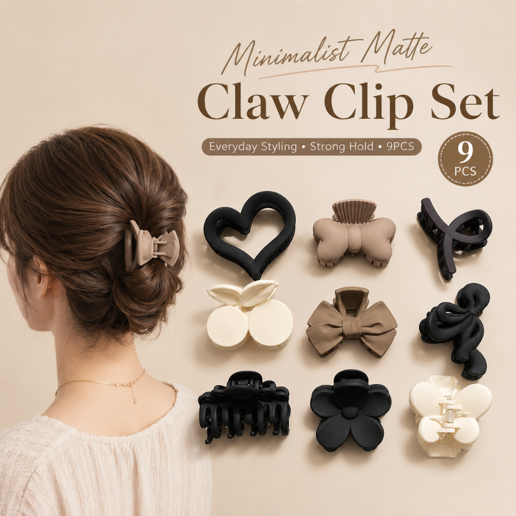 9 ชิ้นชุด Half Updo คลิปกรงเล็บผมขนาดเล็ก, 2026 ใหม่พรีเมี่ยม High-end ด้านหลังหัว Hairpins, แฟชั่นอุปกรณ์เสริมผมสําหรับผู้หญิง