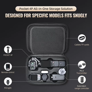 สําหรับ DJI Osmo Pocket 4 Pro ชุดรอบด้านกระเป๋าเก็บกระเป๋าถือ crossbody แบบพกพากระเป๋าถ่ายภาพ 4P กล่องเก็บอุปกรณ์เสริม