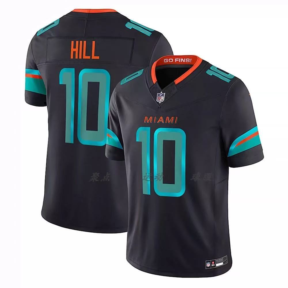 เสื้อรักบี้ NFL Jersey Miami Dolphins Miami Dolphins 10 #Hill 17#13#1