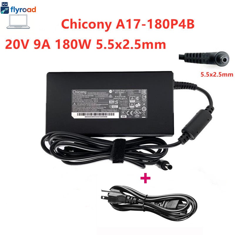 Chicony 20V 9A 180W AC Adapter For Gigabyte G6X 9KG-43US854SH (5.5*2.5mm) Charger