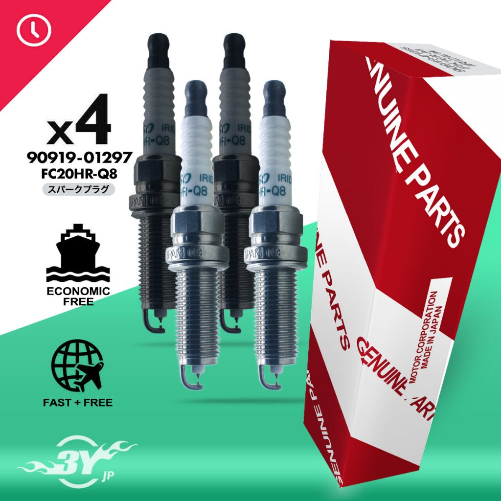 ของแท้ Toyota 90919-01297 (@4 ชิ้น) FC20HR-Q8 M20A-FKS 2.0L หัวเทียนอิริเดียม