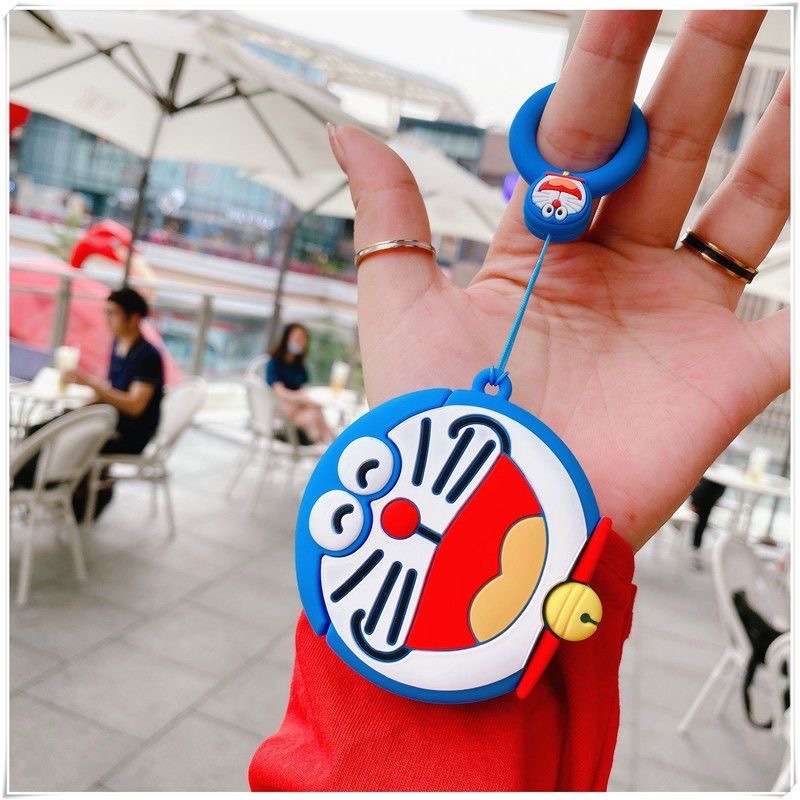 การ์ตูนโดราเอมอนสําหรับ AirPods Pro 2/Pro รุ่นที่ 3 เคสหูฟัง AirPods 3/4th Generation หูฟังไร้สายบลูทูธฝาครอบป้องกันซิลิโคนอ่อนนุ่ม
