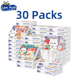 【BUY 20 TAKE 10】LamPure Facial Tissue Paper Scented Soft Portable Printed Deluxe Comfort Thick Tissue 5-Ply Wet and Dry 170*110mm Paper Hand Napkin