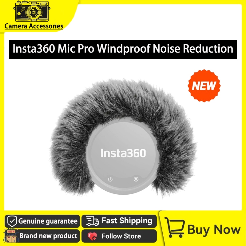 ต้นฉบับใหม่Insta360 Mic Pro ฝาครอบลดเสียงรบกวนกันลมการติดตั้งอย่างรวดเร็วสําหรับอุปกรณ์เสริม Mic Pro