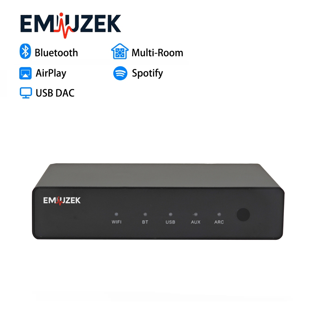 EMIUZEK R20 Wireless HiFi Adapter Lossless Optical Out DLNA Multiroom Audio Player
