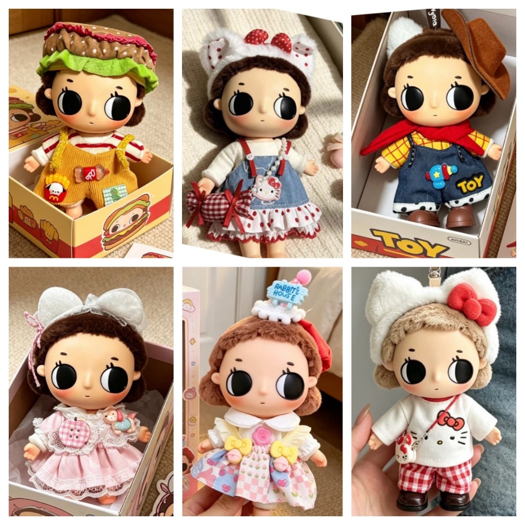 [ซื้อสามแถมหนึ่ง] 15 ซม. พร้อมสต็อก Nyota ชุดทันทีน้อยเสื้อผ้าเด็กทาวเวอร์เสื้อผ้าอุปกรณ์เสริมเปลี่ยนชุดกระโปรงชุดคอลเลกชันเปลี่ยน