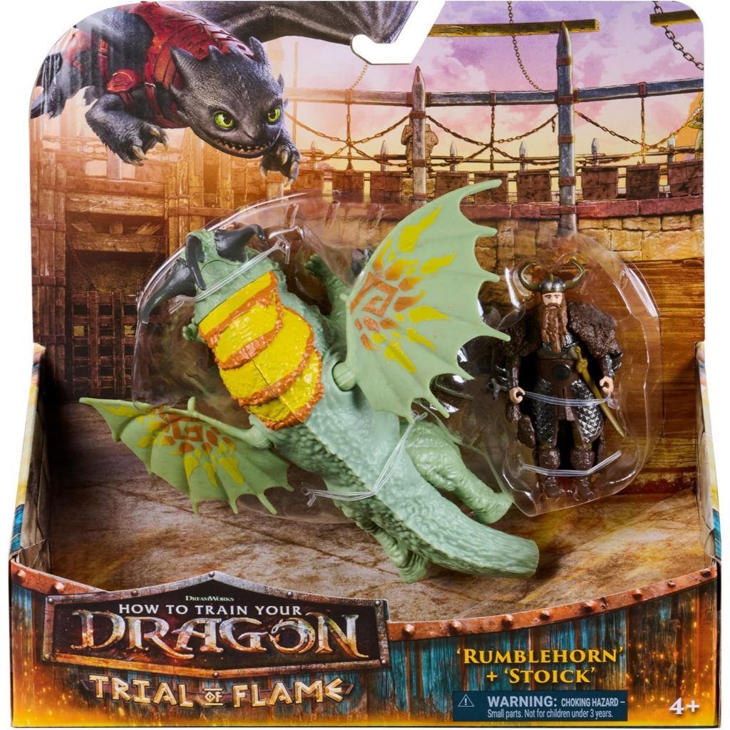 DreamWorks Dragons, How to Train Your Dragon - 维京人龙人 doll套装,Haudrauf & Skull Breaker,适合 4 睡衣 ของเล่นเด็ก