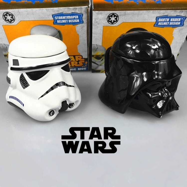 Star Wars Ma-nd-al-or-ian Electroplated Ceramic Cup แก้วเซรามิค ลายสตาร์วอร์ส แก้วกาแฟ แก้วนม ของขวัญวันหยุด