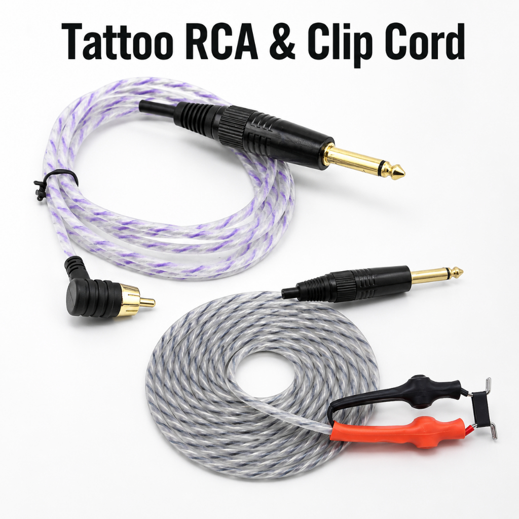 สายคลิปสัก สาย RCA tattoo สายใสนุ่มสําหรับเครื่องสัก