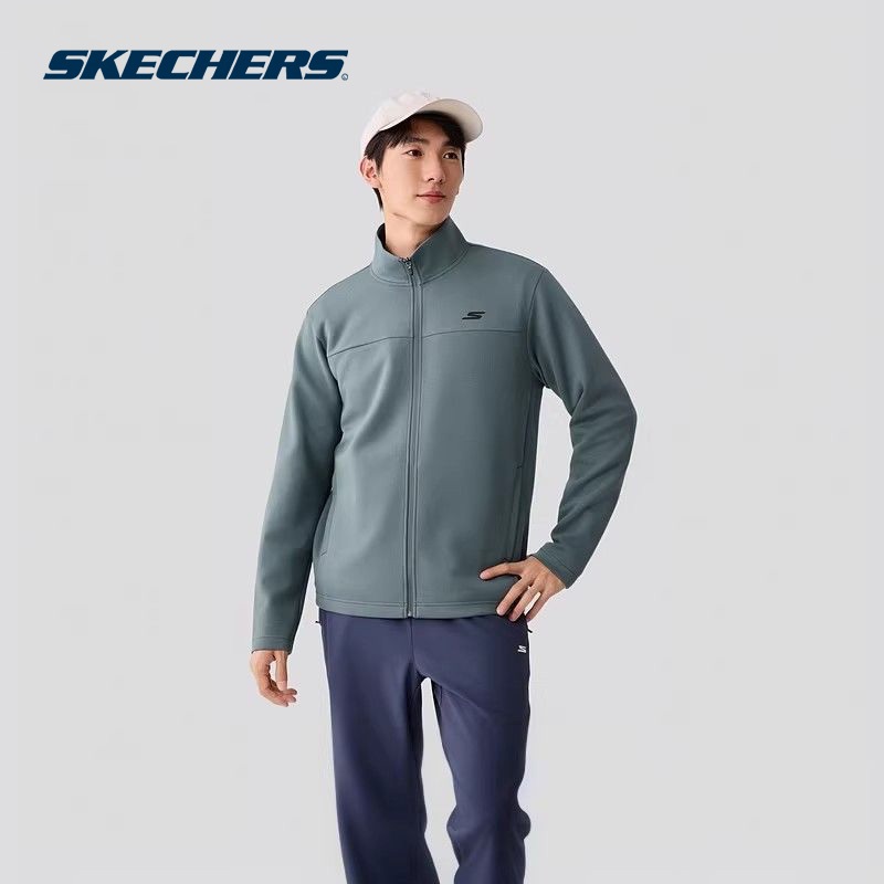 Skechers เสื้อแจ็คเก็ตออกกําลังกายกีฬาผู้ชาย - P425M238
