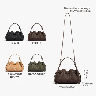 MOSSDOOM The Cloud Tilia Bag กระเป๋าหนังกลับ ทรงขนมจีบ ขนาดกะทัดรัด พร้อมสายยาวสะพายข้าง