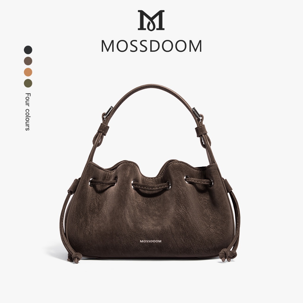 MOSSDOOM The Cloud Tilia Bag กระเป๋าหนังกลับ ทรงขนมจีบ ขนาดกะทัดรัด พร้อมสายยาวสะพายข้าง