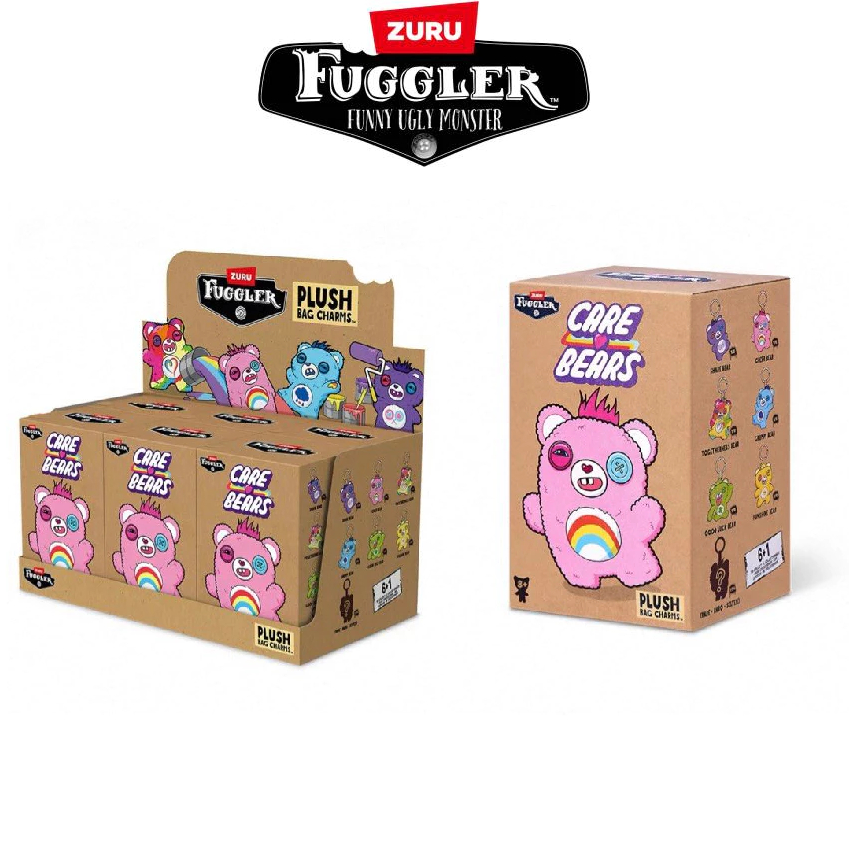 ของแท้Fugglerพวงกุญแจกล่องตาบอดCare Bears SeriesพวงกุญแจฟันMonster Fugglerน่าเกลียดมอนสเตอร์ตุ๊กตาพวงกุญแจของเล่น