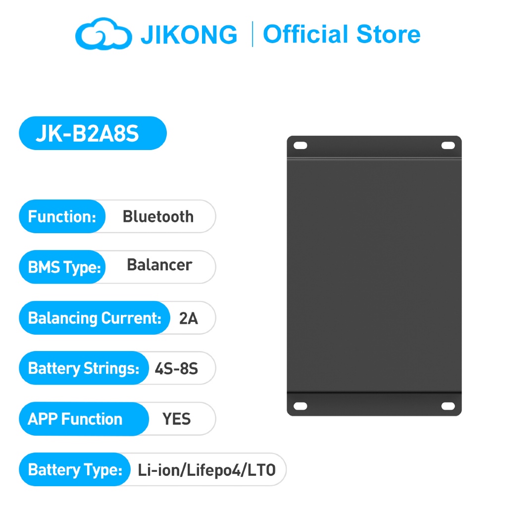 JIKONG JK Smart Active Balancer 2A 4S 8S บลูทูธ APP Li-ion LiFePO4 LTO แบตเตอรี่ JK-B2A8S