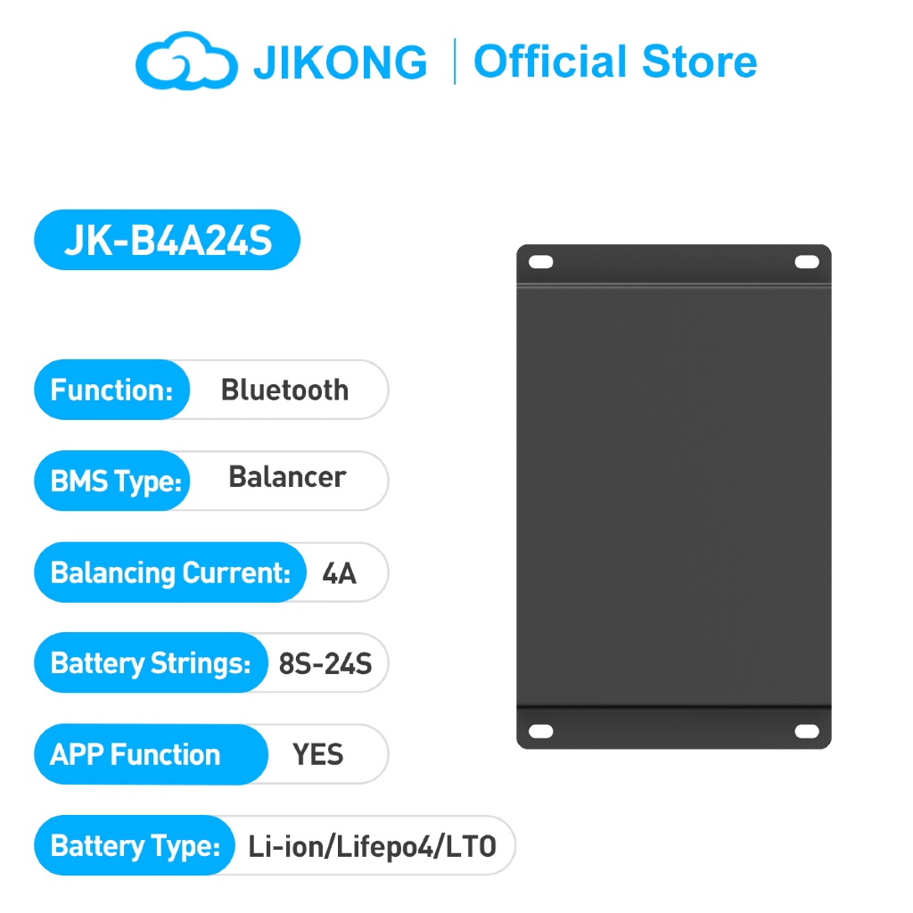 JIKONG JK Smart Active Balancer 4A 8S-24S บลูทูธ APP Li-ion LiFePO4 LTO แบตเตอรี่ JK-B4A24S