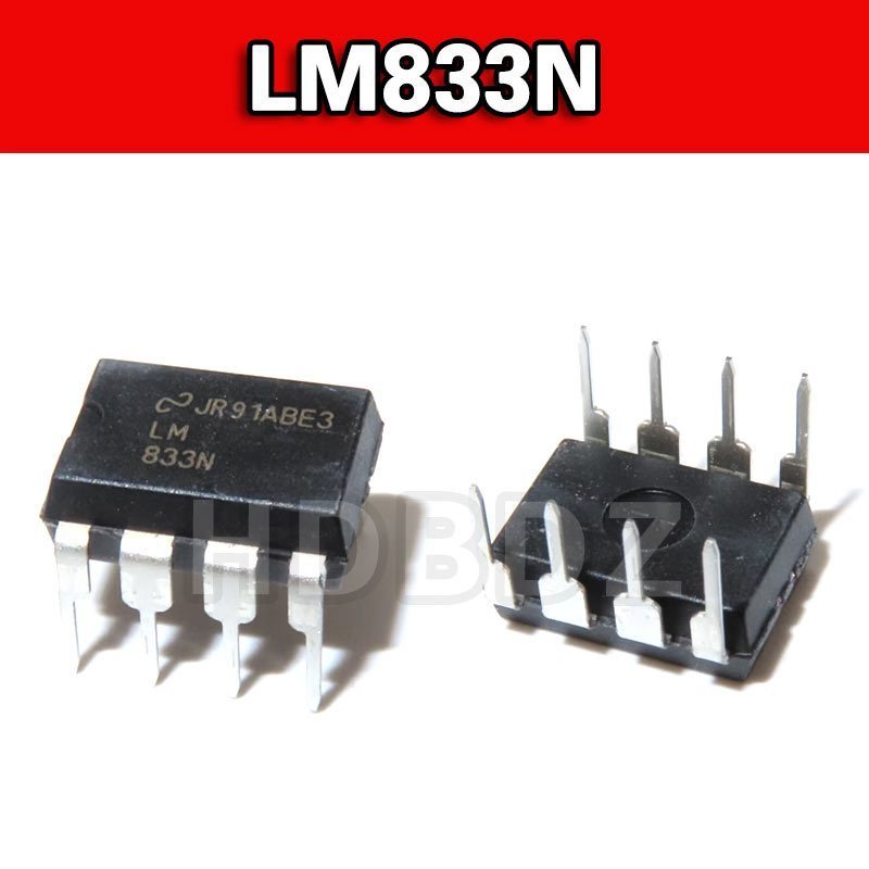 5~10PCS LM833N LM833 DIP8 Dual Channel Low Noise Operation Amplifier Chip IC