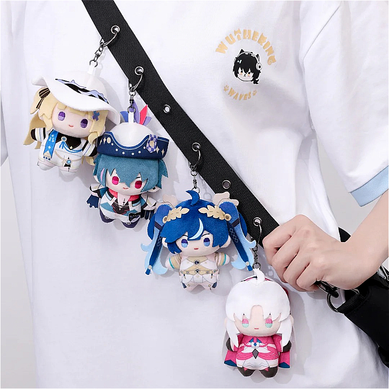 สินค้าเกม Wuthering Waves ของแท้อย่างเป็นทางการ MINI Resonators Series 10 ซม.พวงกุญแจ Plush Nunu – Jinxi, Changli, Shorekeeper, Tsubaki, Kuro Collection 4H7L