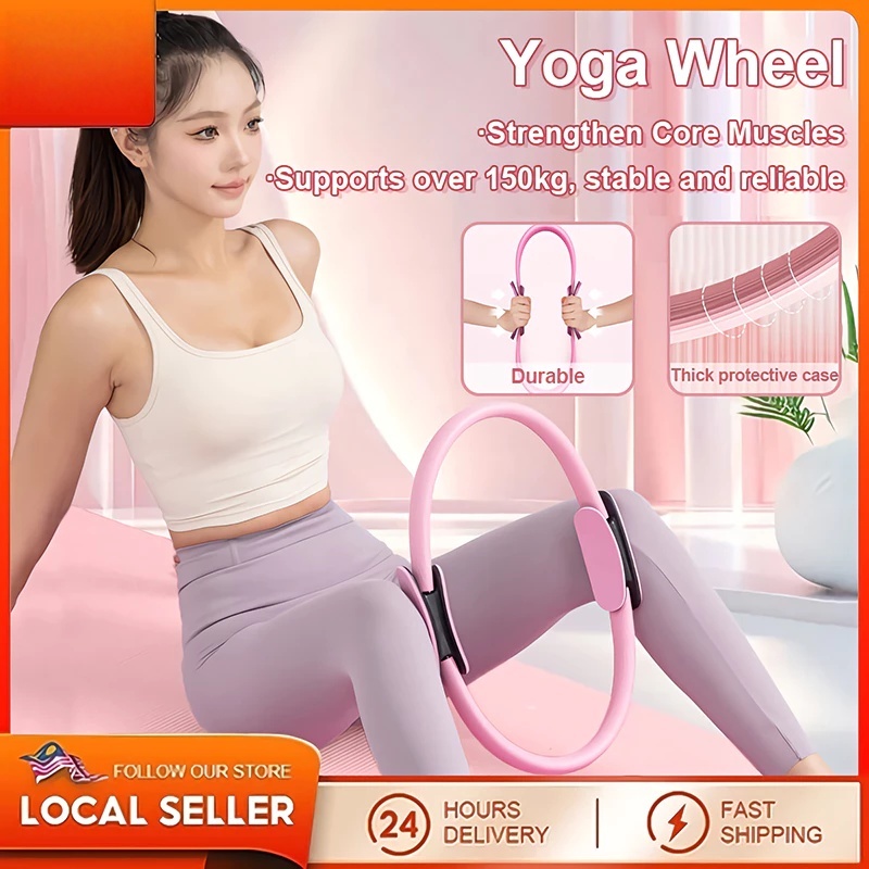 GlowNest Pilates Ring Full Body อุปกรณ์ออกกําลังกายโยคะล้อโยคะวงกลมโยคะการฝึกอบรม Ring โยคะ 普拉提力圈 牵引