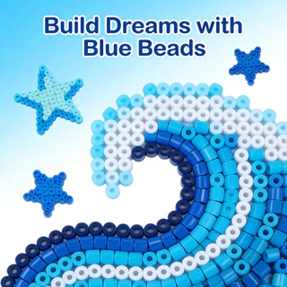 1000ชิ้น เม็ดบีทรีดร้อน 2.6mm C Series โทนสีฟ้าและน้ำเงิน DIY Perler Beads สีสวย รีดติดง่าย งานฝีมือ