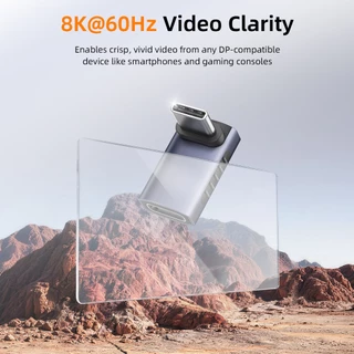 SUNKANDI Type-c USB 4.0 อะแดปเตอร์มุม 40Gbps 240W Fast Charging 8K @ 60Hz การส่งผ่านวิดีโอเพิ่มเติมประหยัดพื้นที่ Type-C ถึง Type-C