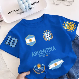 NASA 2026 world cup jersey เสื้อยืดเด็กแขนสั้น เสื้อกีฬาแฟชั่นเด็ก ผ้าฝ้าย 100% ใส่สบาย เหมาะสำหรับเด็กอายุ 1-12 ปี