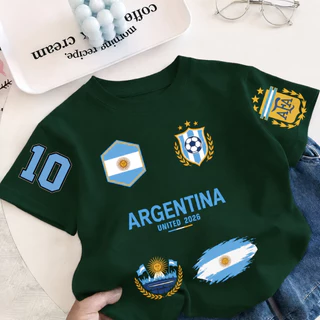 NASA 2026 world cup jersey เสื้อยืดเด็กแขนสั้น เสื้อกีฬาแฟชั่นเด็ก ผ้าฝ้าย 100% ใส่สบาย เหมาะสำหรับเด็กอายุ 1-12 ปี