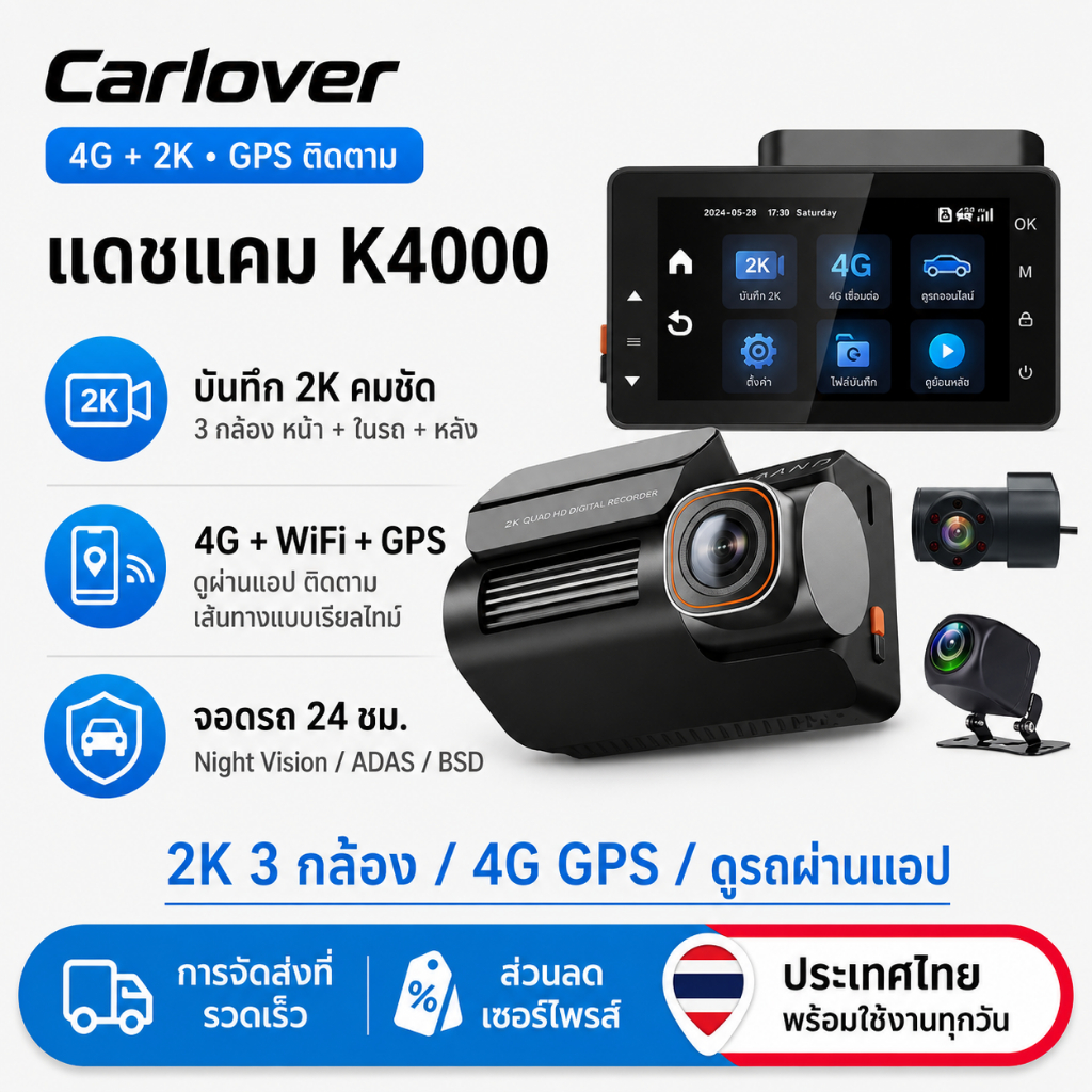 carlover K4000 กล้องติดรถยนต์
