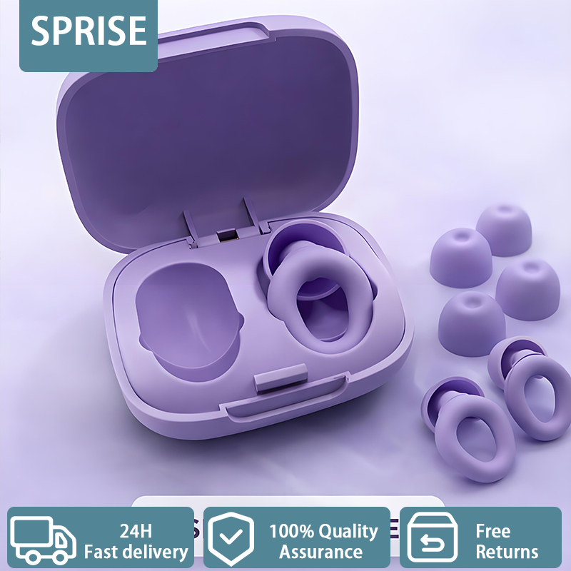 SPRISE S05 ที่อุดหูลดเสียงรบกวน 29dB สําหรับ Sleeping Concentration Travel High-Fidelity ป้องกันการได้ยินซิลิโคนปลั๊กอุดหูนํากลับมาใช้ใหม่ SL