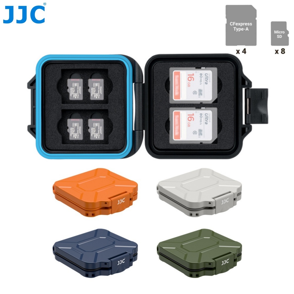 JJC CFexpress Type-A Card Case กล่องใส่เมมโมรี่การ์ดกล้อง 12ช่อง กันน้ำได้ สําหรับ 4 CF Type-A & 8 M