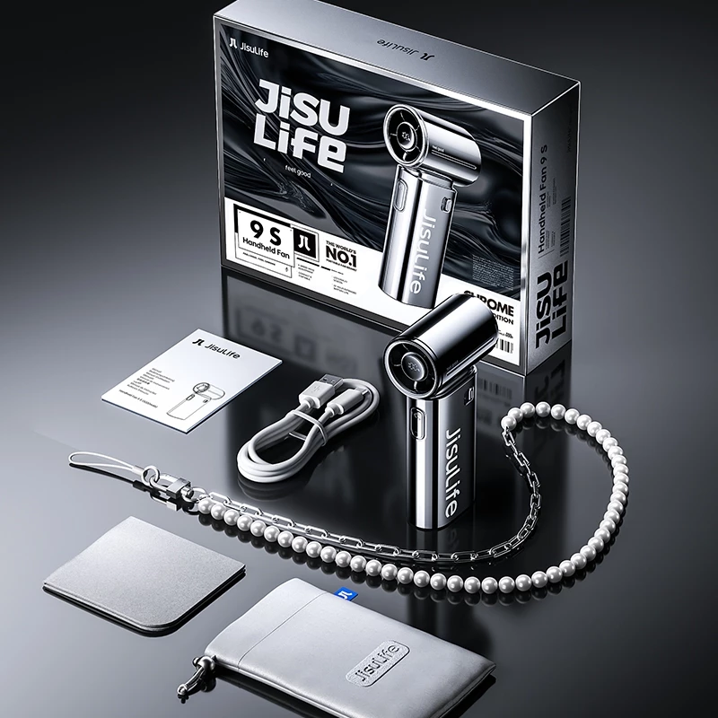 [ NEW ]JisuLife พัดลม พกพา Handheld Fan Life9S Upgrade Chrome พัดลมมือถือ อัปเกรดดีไซน์หรู พัดลมแบตเตอรี่ไร้สาย ลมแรงมาก เล็กพกพาง่าย พัดลมระบายความร้อนมือถือ thumbnail 10
