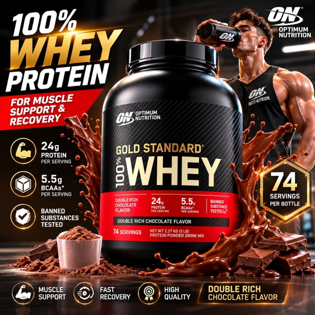 ON Optimum Nutrition Gold Standard เวย์โปรตีน 100% [2LBS/5LBS]