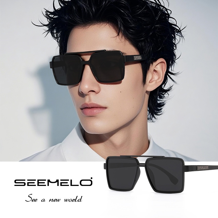 SEEMLO แว่นกันแดดฤดูร้อนแว่นกันแดดแฟชั่น TAC โพลาไรซ์แฟชั่นขับรถ UV400 กันแดดวิสัยทัศน์ใสแว่นตาปั่นจักรยาน