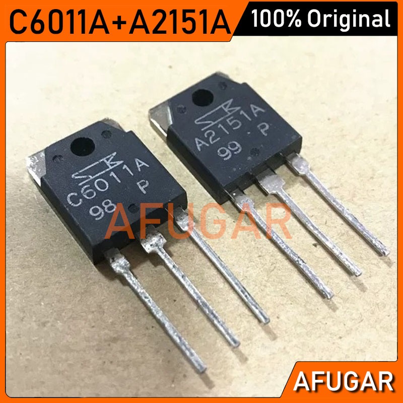 1 คู่ C6011A A2151A 2SC6011 2SA2151 TO-3P เครื่องขยายเสียงคู่ทรานซิสเตอร์