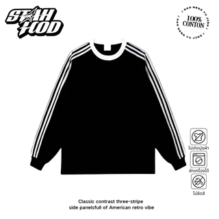 STAHOOD ฤดูใบไม้ร่วง ลำลอง แขนยาว ยูนิเซ็กส์ วินเทจ หลวม ลำลอง สเวตเตอร์คอกลม#J