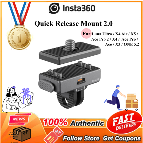 【In stock】Original Insta360 Quick Release Mount 2.0 สําหรับ Luna Ultra / X4Air / X5 / Ace Pro 2/ X4 / Ace Pro / Ace / X3 /ONE /X2