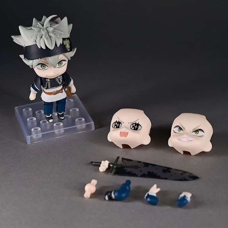 10 ซม.Action Figure Black Clover Asta 2659 รุ่น Q เปลี่ยน Face Movable Pvc สะสมกล่องสําหรับอะนิเมะผู