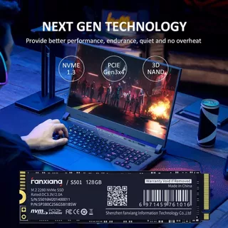 Fanxiang S501 SSD M.2 NVMe PCIe Gen3x4 2280 128GB 256GB 512GB TLC For Laptop Desktop