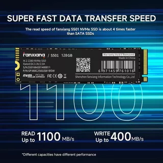 Fanxiang S501 SSD M.2 NVMe PCIe Gen3x4 2280 128GB 256GB 512GB TLC For Laptop Desktop