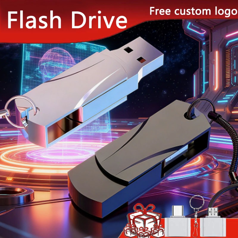 แฟลชไดรฟ์ USB โลหะทนทาน, การส่งสัญญาณความเร็วสูง USB3.0, แท่งหน่วยความจํากันน้ํา 2TB/1TB/512GB/128GB/256GB/32GB, พร้อมอะแดปเตอร์ TYPE-C, เข้ากันได้กับเสียง, คอมพิวเตอร์, ทีวี และโทรศัพท์มือถือ