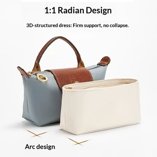 Fit สําหรับ Longchamp Mini,Purse Organizer ใส่กระเป๋าถือ,Nylon Inner Liner พร้อมกระเป๋า,อุปกรณ์เสริมซับด้านในกันน้ํา