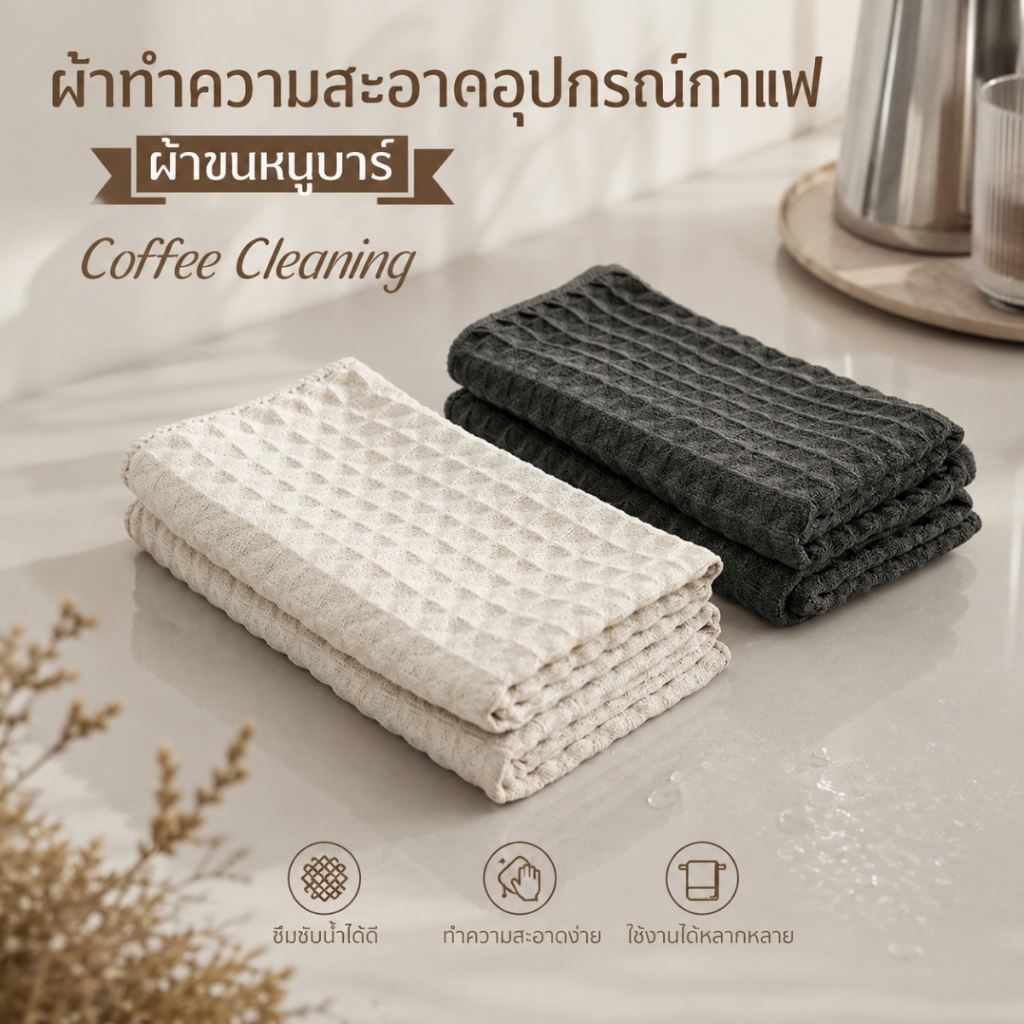 【COD】1/3/5/6pcs ผ้าเช็ดอุปกรณ์กาแฟ ผ้าทำความสะอาดอุปกรณ์กาแฟ ผ้าเช็ดจาน ผ้าเช็ดบาร์ ผ้าเช็ดโต๊ะ ผ้าเช็ดทำความสะอาดบ้าน