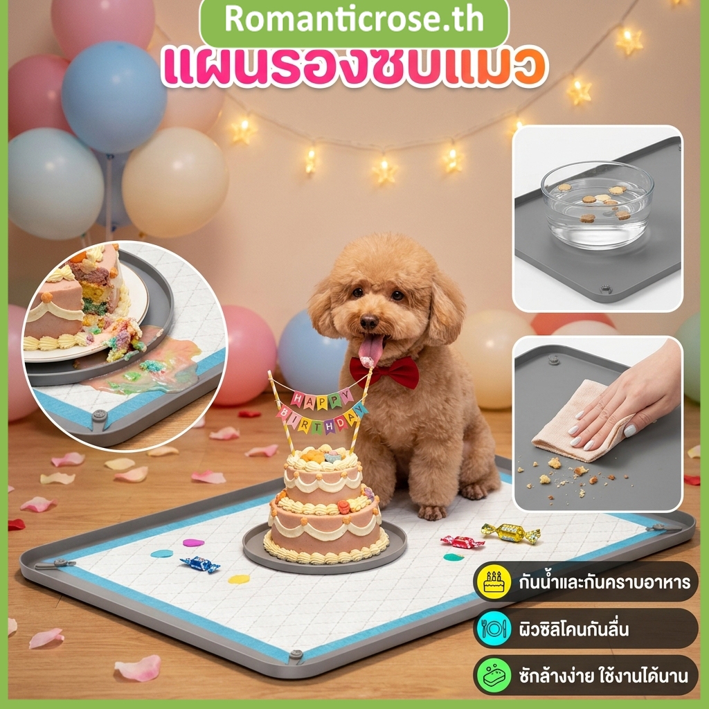 แผ่นรองฉี่ซิลิโคน ผู้ถือแผ่นฉี่สําหรับสุนัขซิลิโคนลูกสุนัข เบาะ ผู้ถือ ขอบสูง ไม่มีการรั่วไหลยกขอบรั่วหลักฐานเสื่อฝึกสุนัขสําหรับชั้น มีตัวล็อคกันเลื่อน