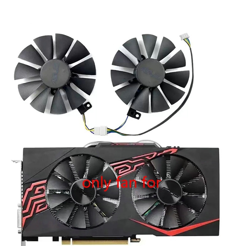 87มม. ที129215SU พัดลมการ์ดกราฟิกสําหรับ ASUS ROG STRIX DUAL GTX 1070 GTX 1060 / RX 470/570/580 RX57
