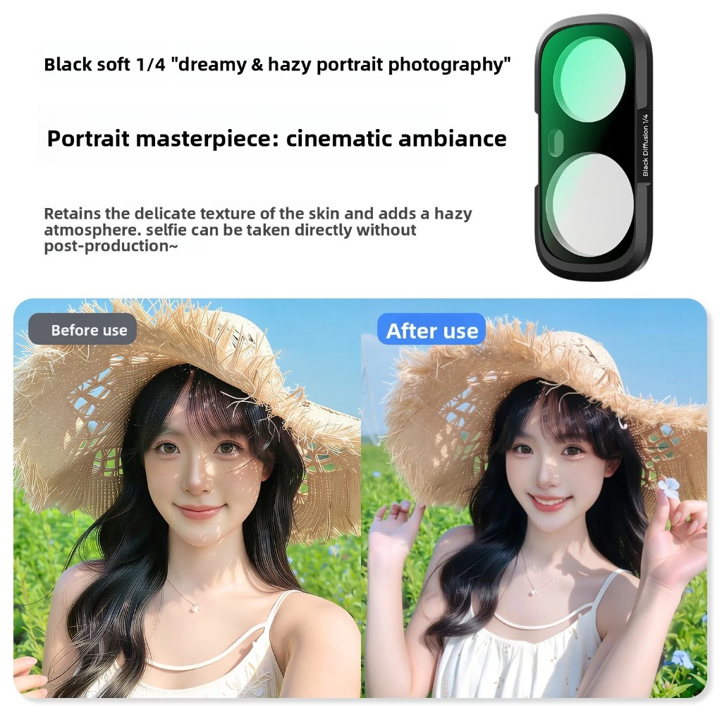 K&F Concept UV CPL ND Black Mist 1/4 ตัวกรองแม่เหล็กสําหรับ Insta360 Luna Ultra,Optical Glass Magnetic Filter, Fast Shipping thumbnail 3