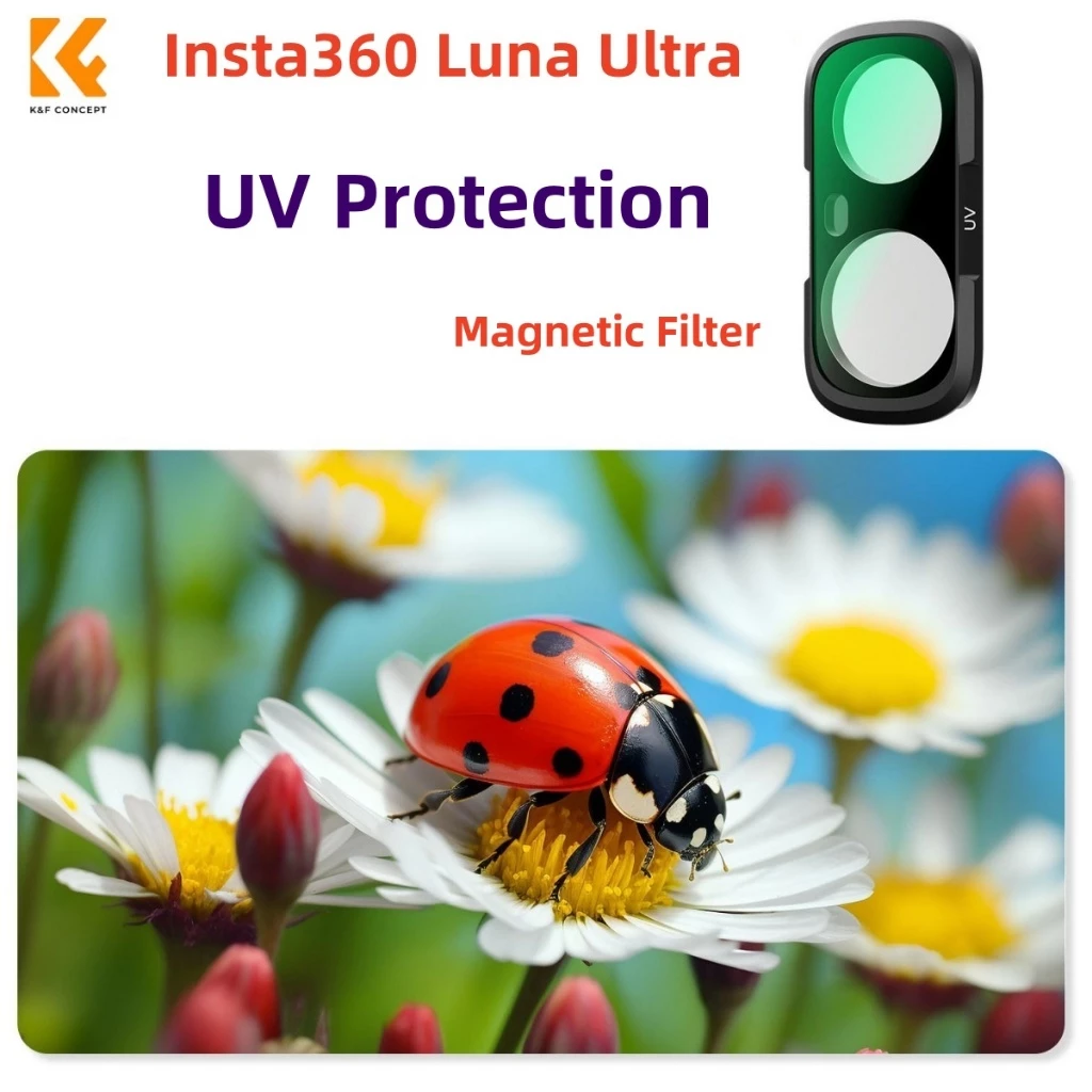 K&F Concept UV CPL ND Black Mist 1/4 ตัวกรองแม่เหล็กสําหรับ Insta360 Luna Ultra,Optical Glass Magnetic Filter, Fast Shipping thumbnail 8