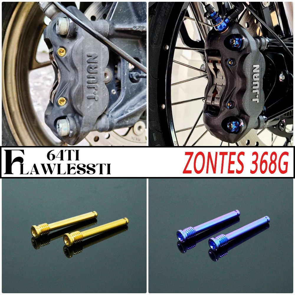 FLAWLESSTI Gr5 Titanium Pin J.juan Brake Caliper Pin สําหรับ ZONTES 368G